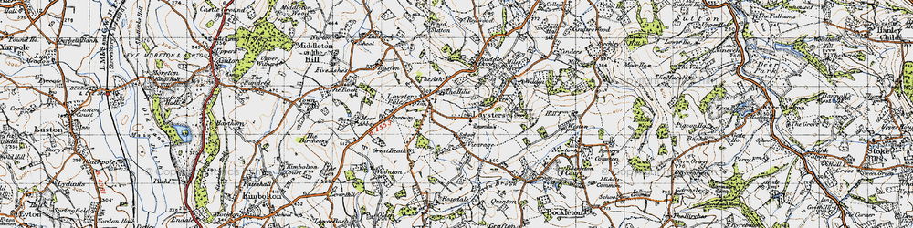 Old map of Leysters in 1947