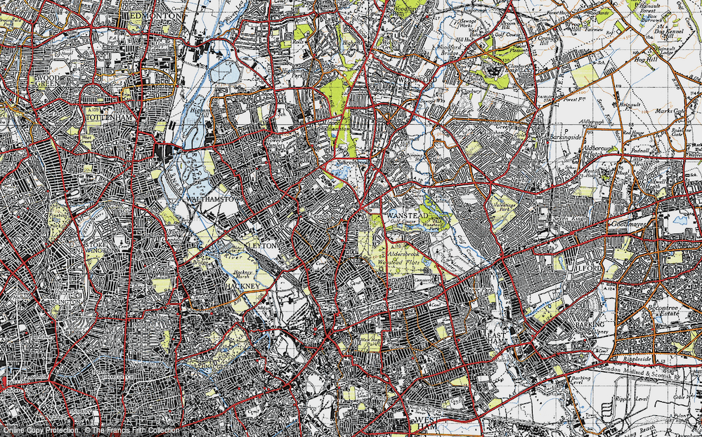 Map of Leytonstone, 1946 - Francis Frith
