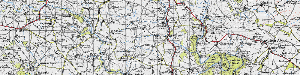 Old map of Trevozah Barton in 1946