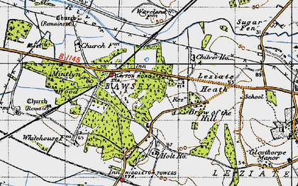 Old map of Gaywood River in 1946