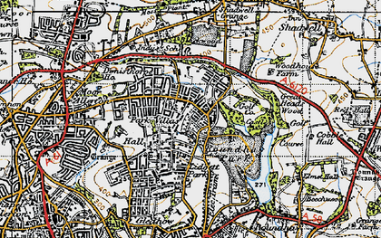 Old map of Roundhay Park in 1947