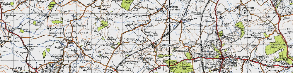 Old map of Lidlington in 1946