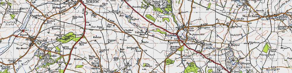 Old map of Lidstone in 1946