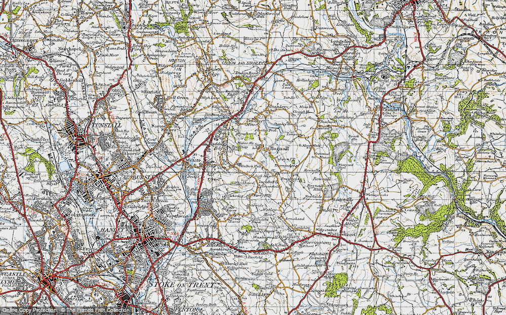 Old Map of Light Oaks, 1946 in 1946
