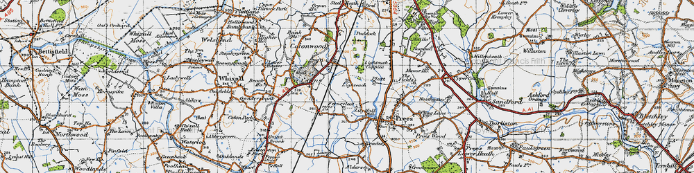 Old map of Lighteach in 1947