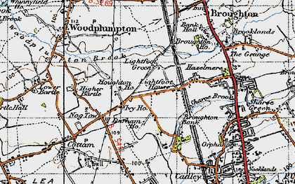 Old map of Lightfoot Green in 1947