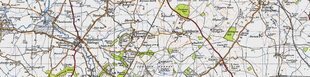 Old map of Lighthorne Rough in 1946