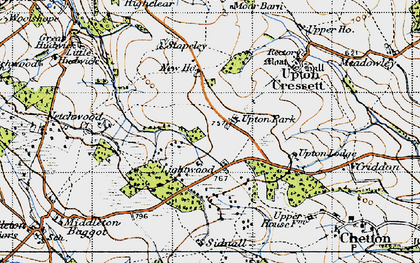 Old map of Lightwood in 1947