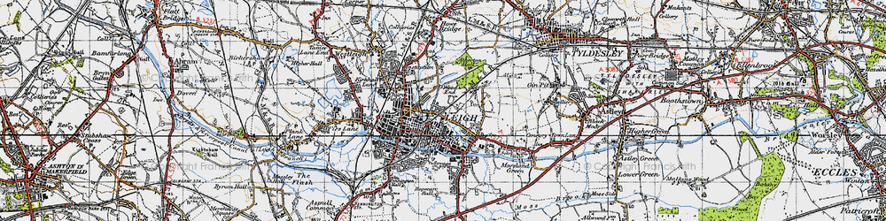 Old map of Lilford in 1947