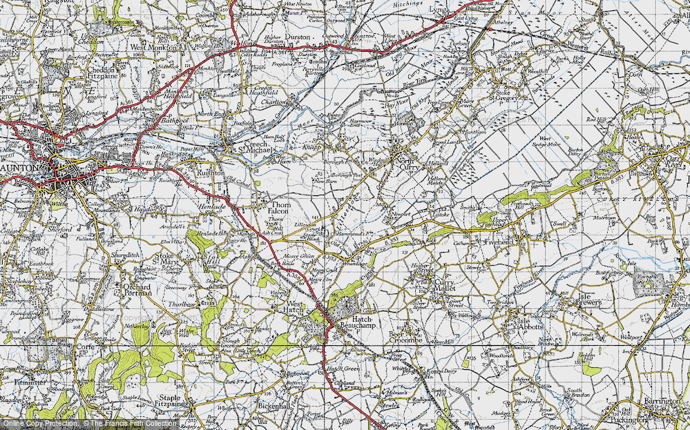 Old Map of Lillesdon, 1945 in 1945