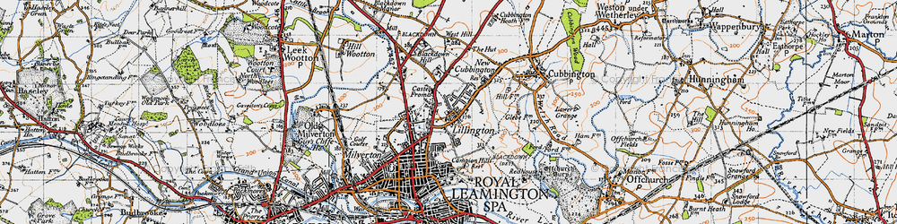 Old map of Lillington in 1946