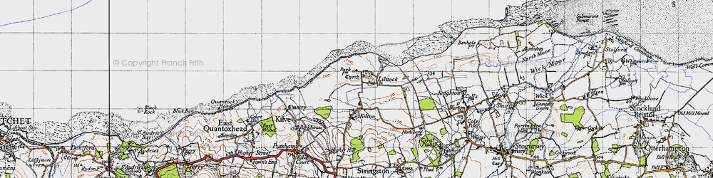 Old map of Lilstock in 1946