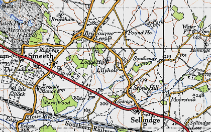 Old map of Lilyvale in 1940