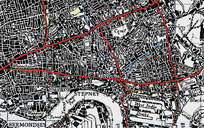 Old map of Limehouse in 1946