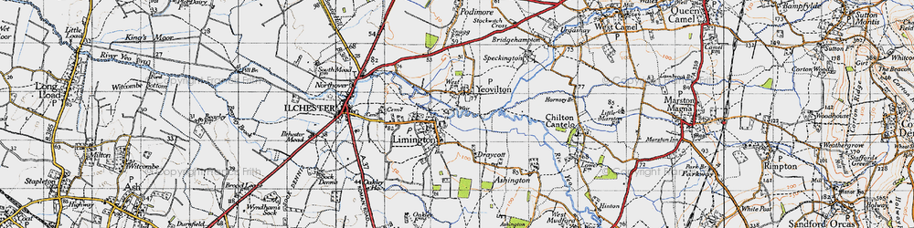 Old map of Limington in 1945