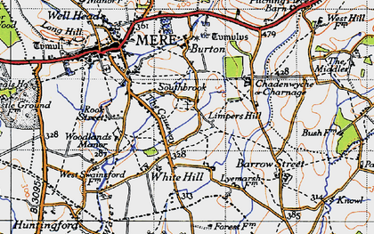 Old map of Limpers Hill in 1945