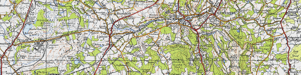 Old map of Linchmere Common in 1940