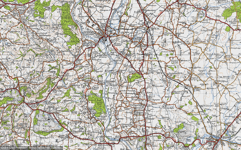 Old Map of Lincomb, 1947 in 1947