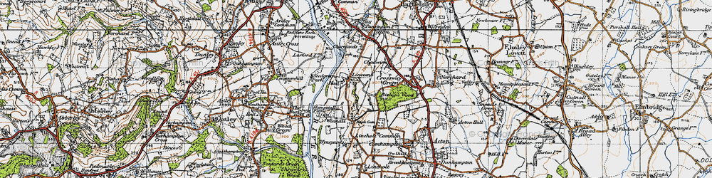 Old map of Lincomb in 1947