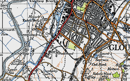 Old map of Linden in 1947