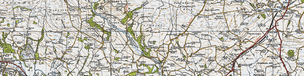 Old map of Buttoner Ho in 1947