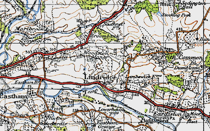 Old map of Woodston Manor in 1947