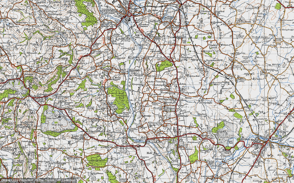 Old Map of Lineholt, 1947 in 1947