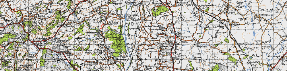 Old map of Lineholt in 1947