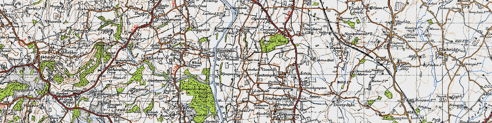 Old map of Lineholt Common in 1947