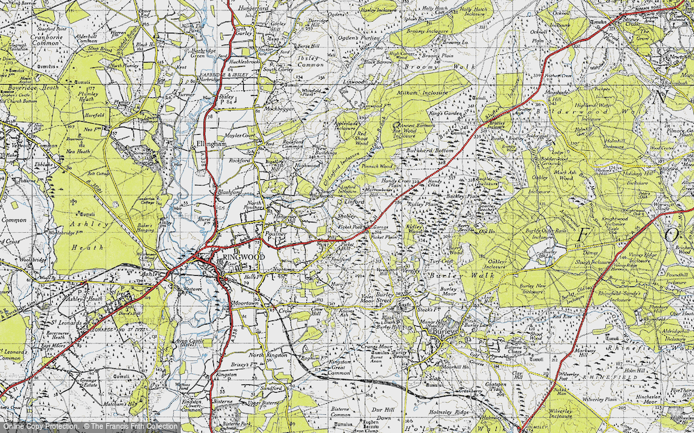 Old Map of Historic Map covering Picket Post in 1940