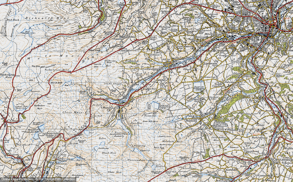 Old Map of Lingards Wood, 1947 in 1947