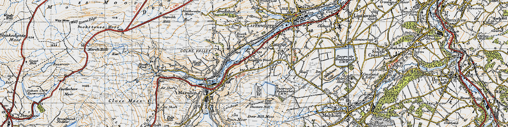 Old map of Lingards Wood in 1947