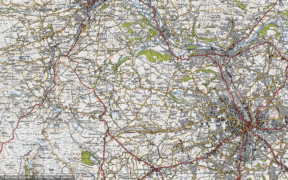 Old Map of Lingbob, 1947 in 1947