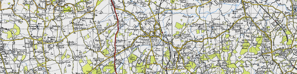 Old map of Lingfield in 1946