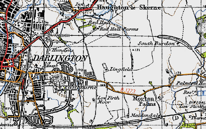 Old map of Lingfield in 1947