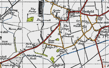 Old map of Lings, The in 1947