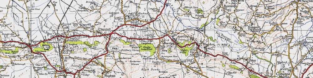 Old map of Link in 1946