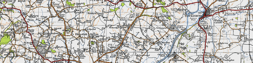 Old map of Linkend in 1947