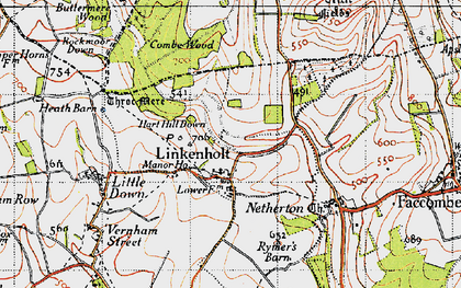 Old map of Linkenholt in 1945