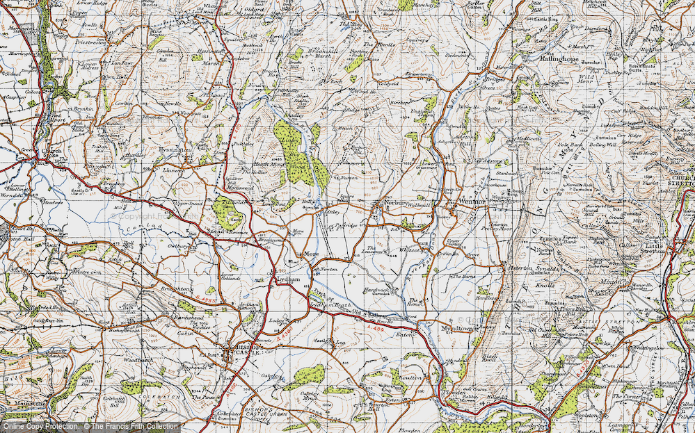 Old Map of Linley, 1947 in 1947