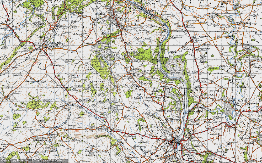 Old Map of Linley Brook, 1947 in 1947