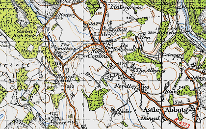 Old map of Linley Brook in 1947