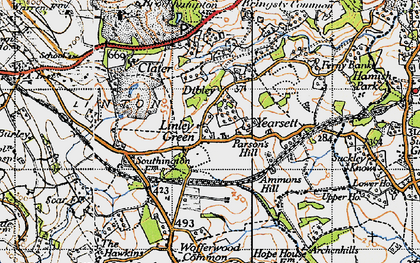 Old map of Yearsett in 1947