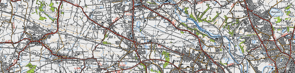 Old map of Linnyshaw in 1947