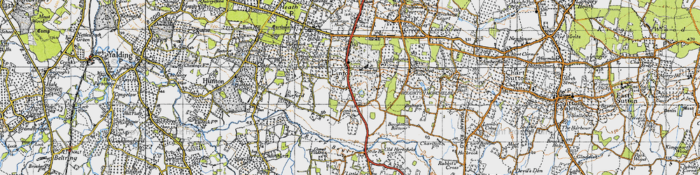Old map of Linton in 1940