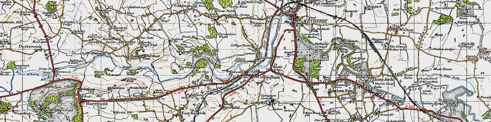Old map of Linton Hills in 1947