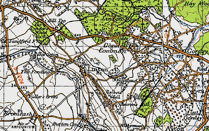 Old map of Linton Wood in 1947
