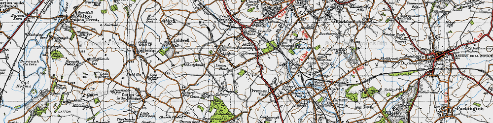 Old map of Linton Heath in 1946