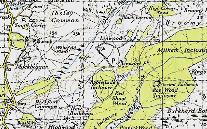 Old map of Linwood in 1940