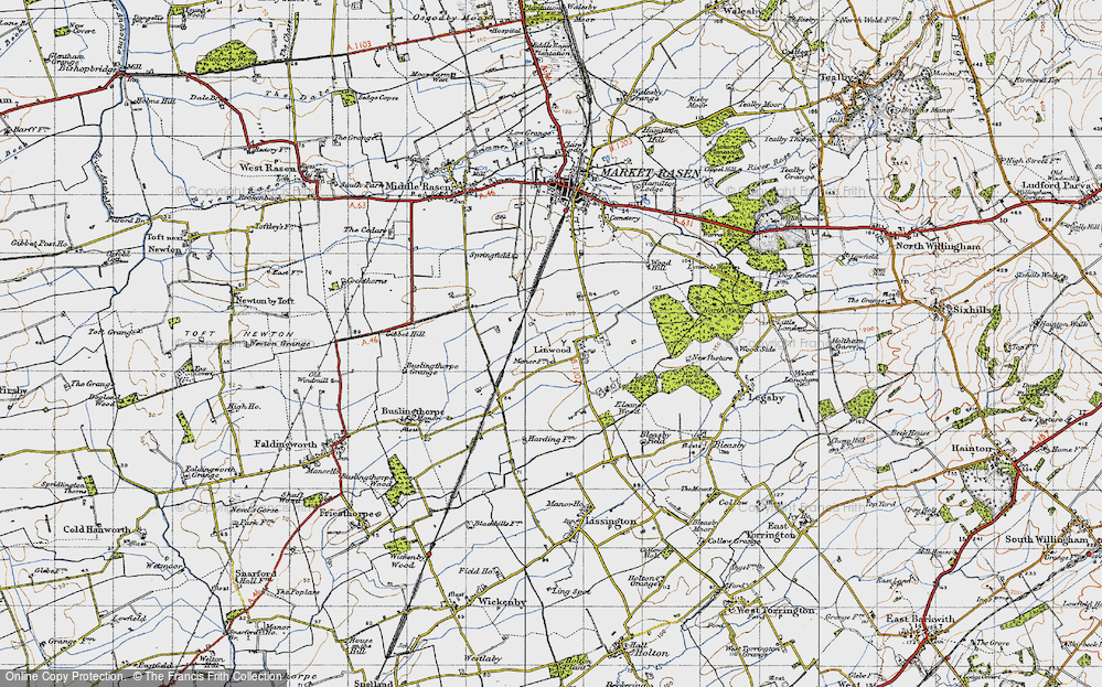 Old Map of Linwood, 1946 in 1946
